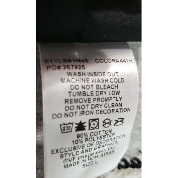 Harley Davidson Women's Size L Basic  Gray Cotton V-Neck HD Biker Shirt - Picture 6 of 8